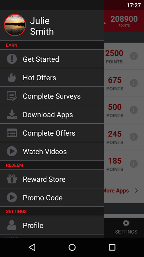 CashPoints Google Android Rewards App